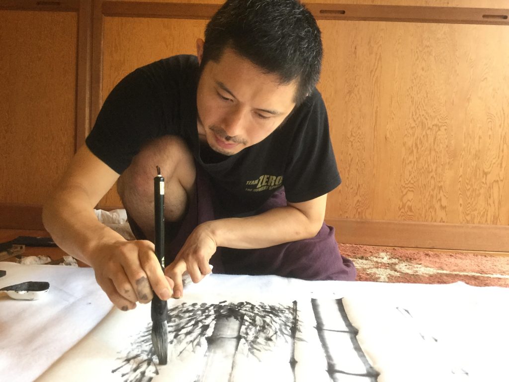 言魂アート001「制作風景」